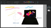 Screenshot of Paint in Windows 11 with the background removed from a picture of a tablet