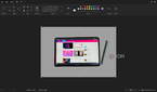 Screenshot of paint with a picture of a tablet with the background removed