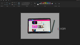Screenshot of paint with a picture of a tablet with the background removed
