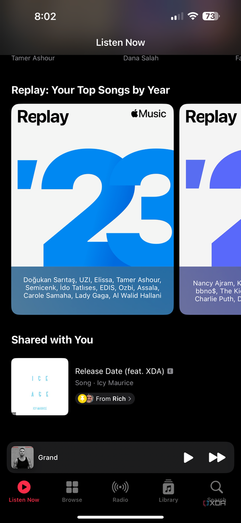 song in shared with you section has been pinned