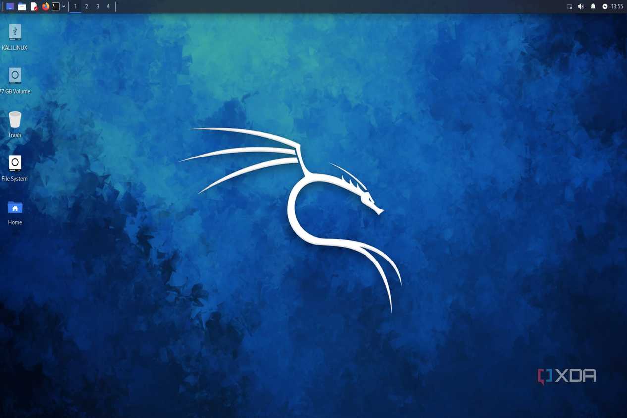 A screenshot of the Kali Linux desktop