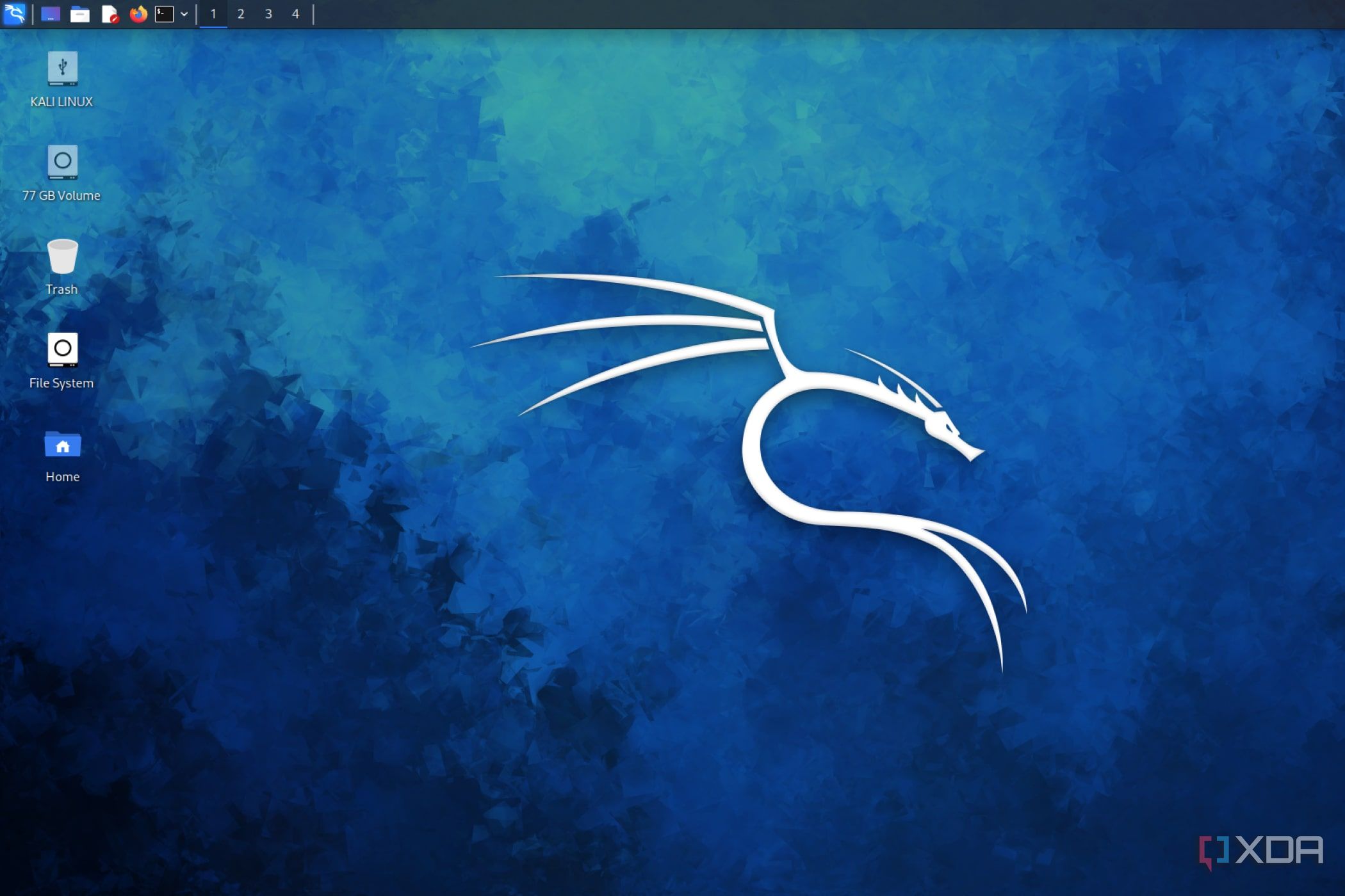 A screenshot of the Kali Linux desktop