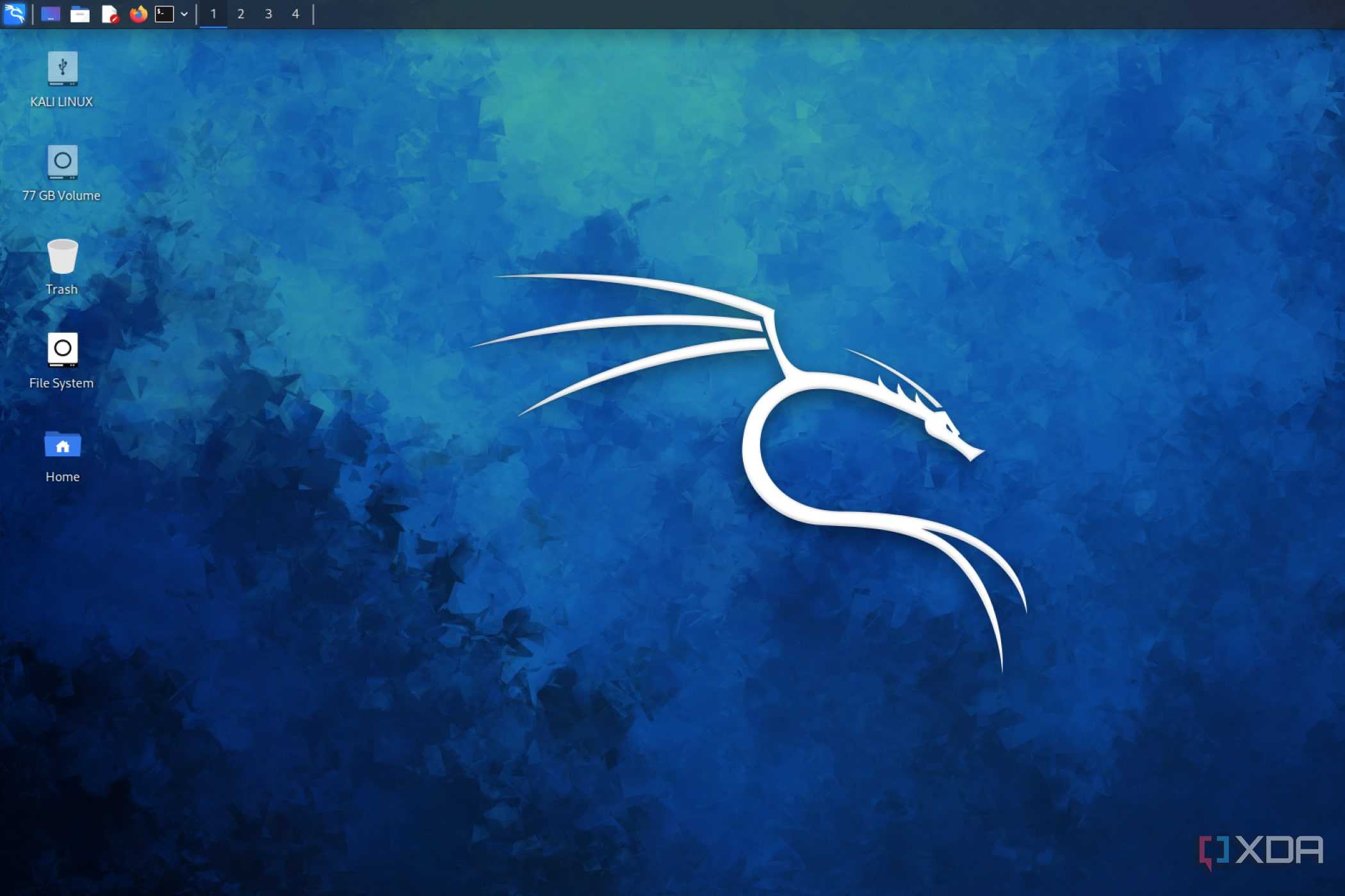 A screenshot of the Kali Linux desktop