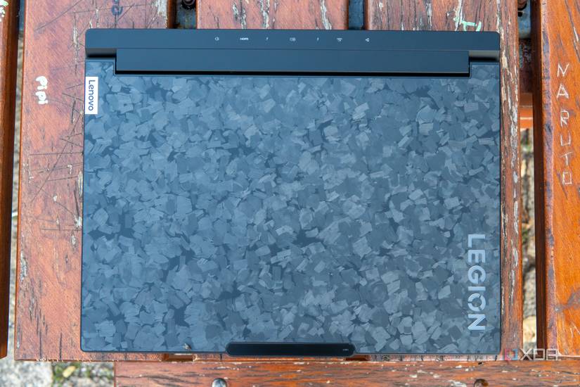 Overhead view of the Lenovo Legion 9i with the lid closed