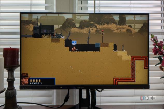 The game BroForce being played on the Lenovo Legion Y25-30