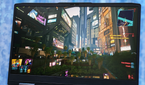 An image showing the display of the Lenovo LOQ 15 running Cyberpunk 2077.