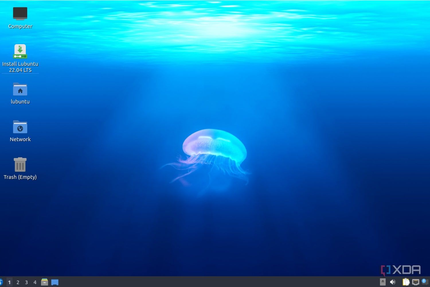 A screenshot of the Lubuntu desktop