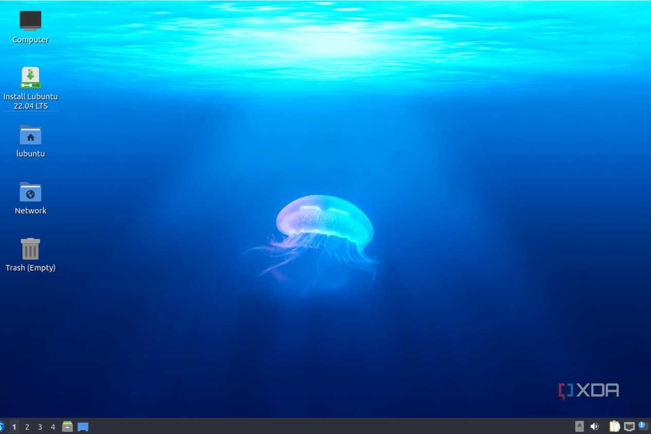 A screenshot of the Lubuntu desktop