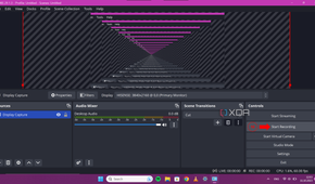 OBS Studio interface with the Start Recording button highlighted