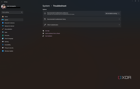 Screenshot of the Troubleshoot page in Windows 11 Settings