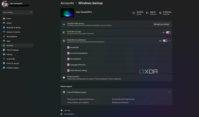 Screenshot of the Windows Backup page in Windows 11 Settings