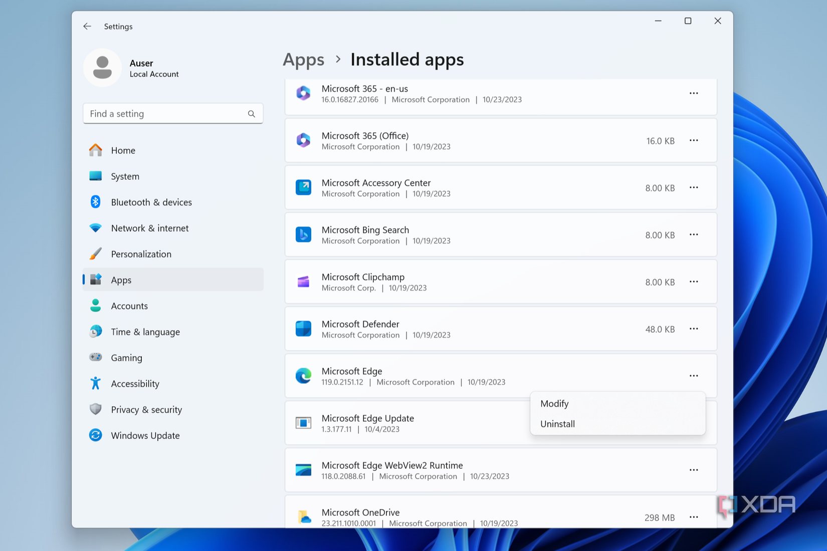 How to uninstall Microsoft Edge in Windows 11
