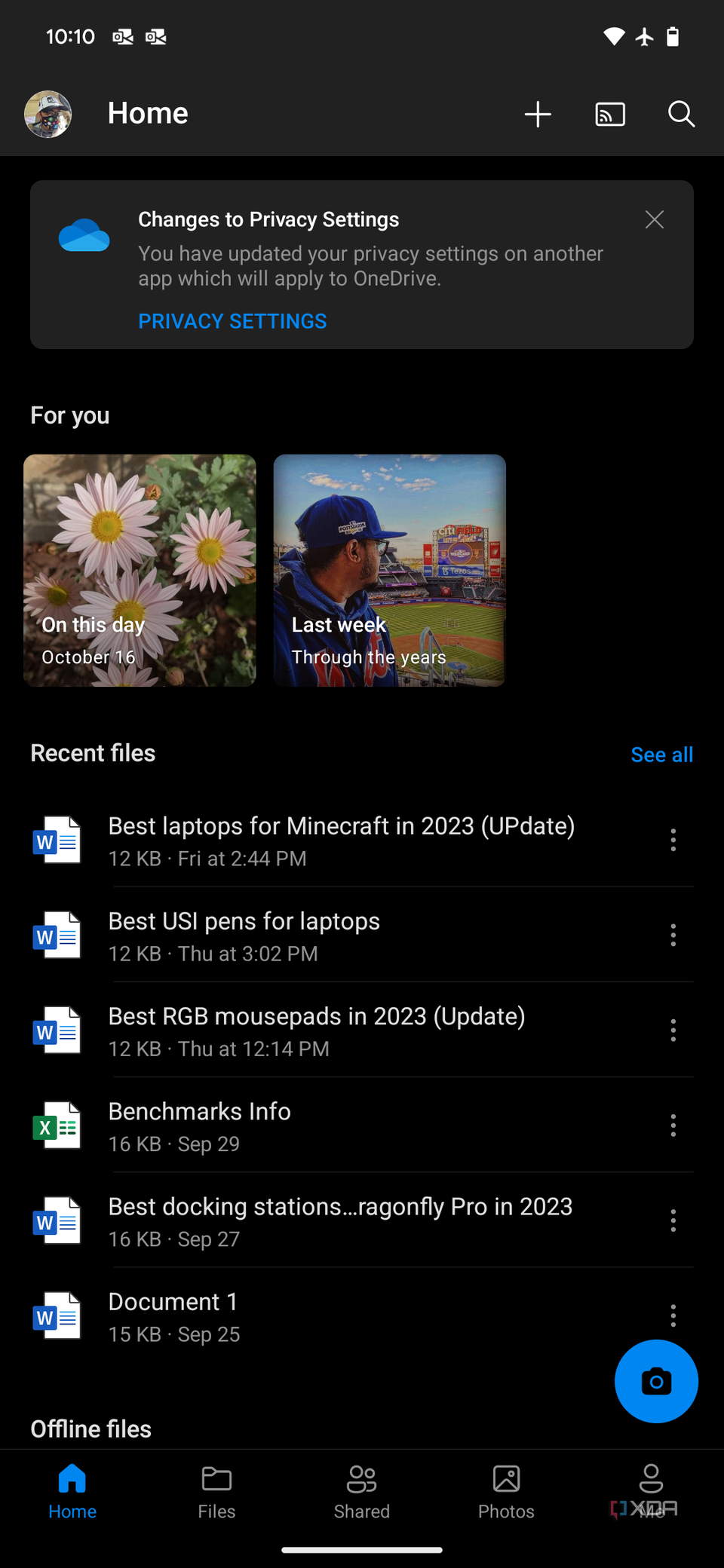 Uploading files in OneDrive