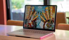Surface Laptop Studio 2 on a countertop