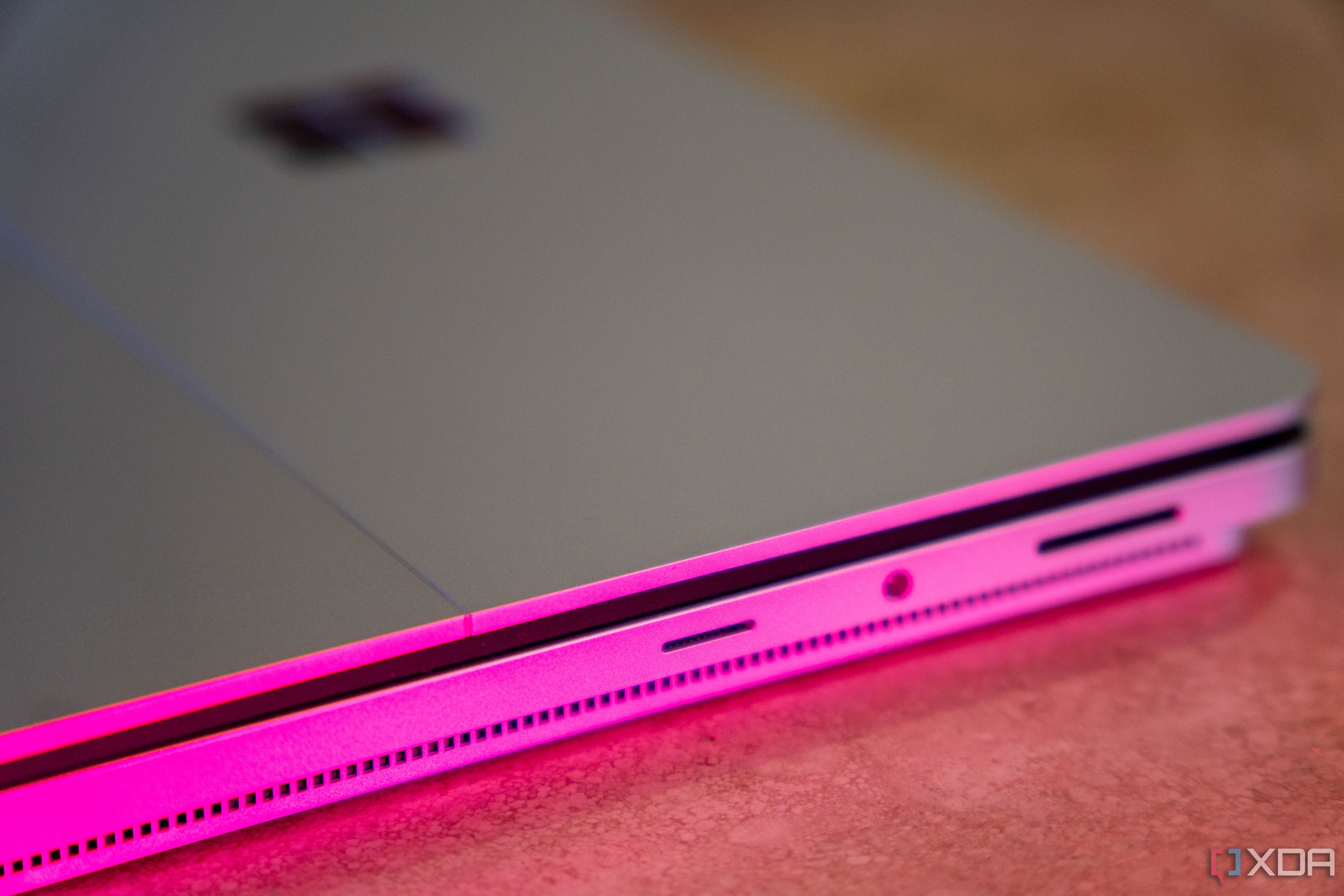View of Surface Connect, microSD, and 3.5mm jacks on Surface