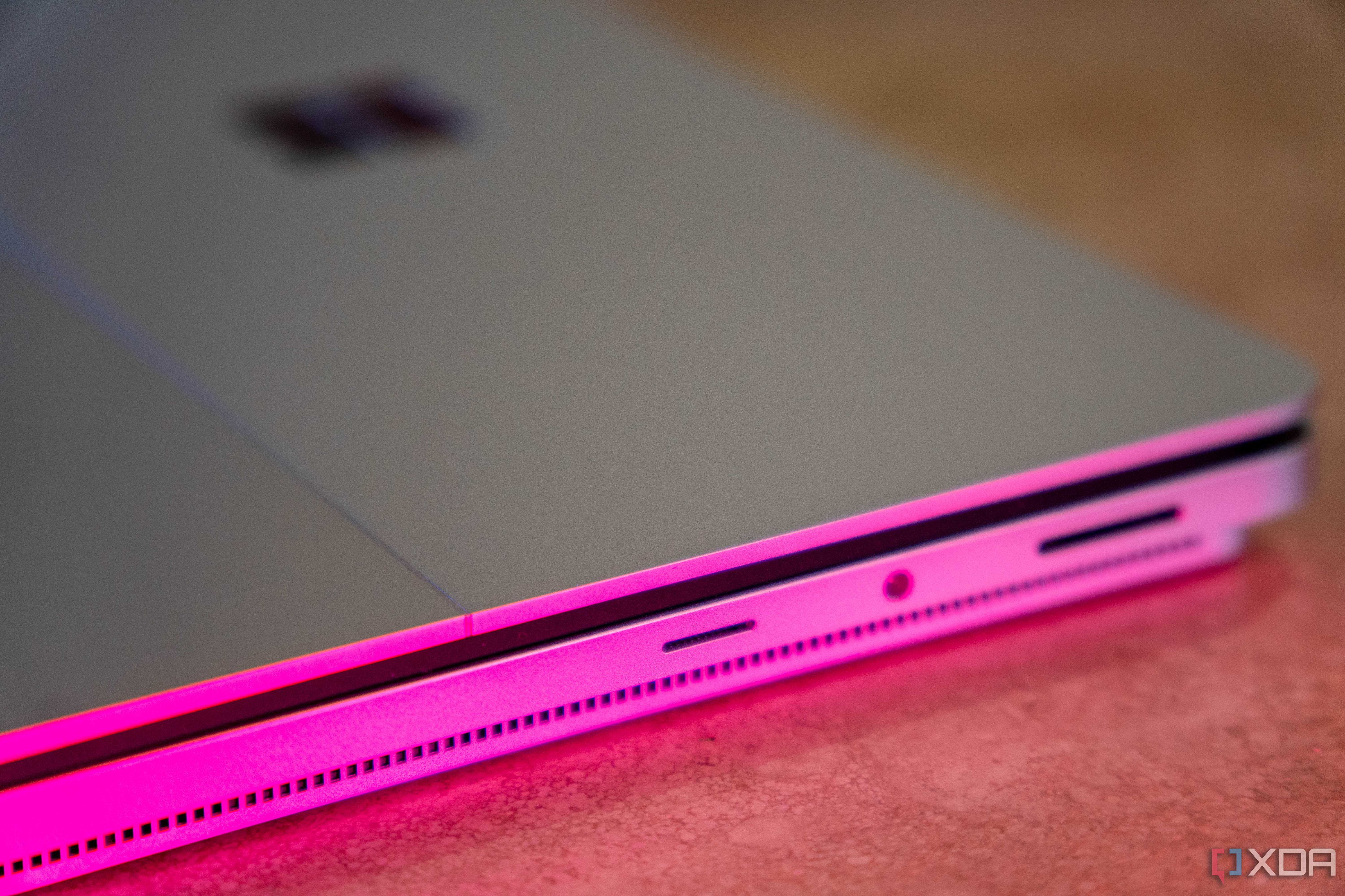 View of Surface Connect, microSD, and 3.5mm jacks on Surface