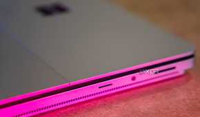 View of Surface Connect, microSD, and 3.5mm jacks on Surface