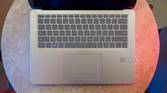 Top down view of laptop keyboard
