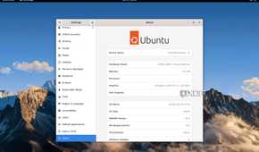 Ubuntu menu window.