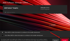 Screenshot of the AMD Software installer showing new AMD Radeon drivers available. The Install button is highlighted