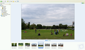 Screenshot of Windows Explorer in Windows XP, showing a large picture preview and a filmstrip at the bottom