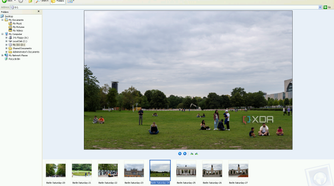 Screenshot of Windows Explorer in Windows XP, showing a large picture preview and a filmstrip at the bottom