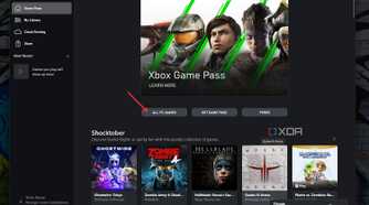 Windows screenshot that highlights the All PC Games option in the Xbox app