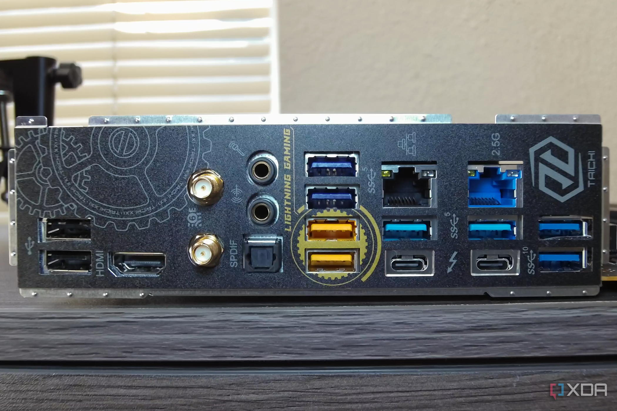 Z790 Taichi Lite motherboard I/O.