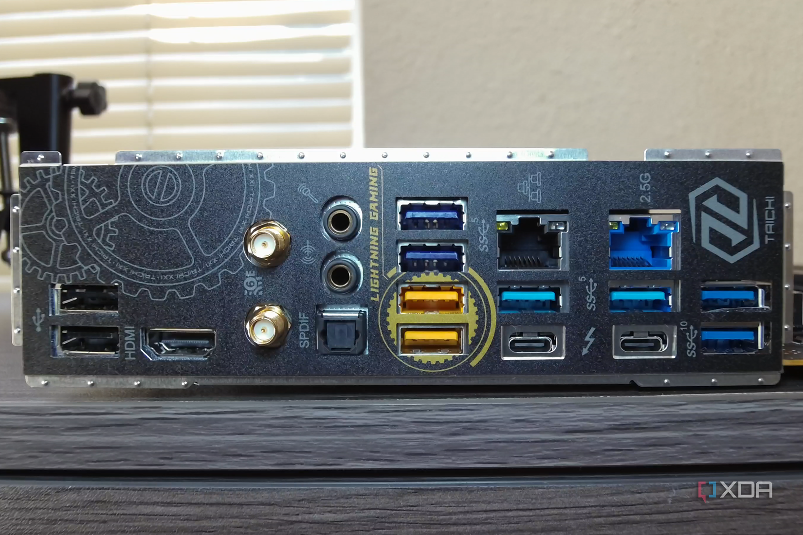 Z790 Taichi Lite motherboard I/O.