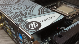 Z790 Taichi Lite motherboard I/O housing.