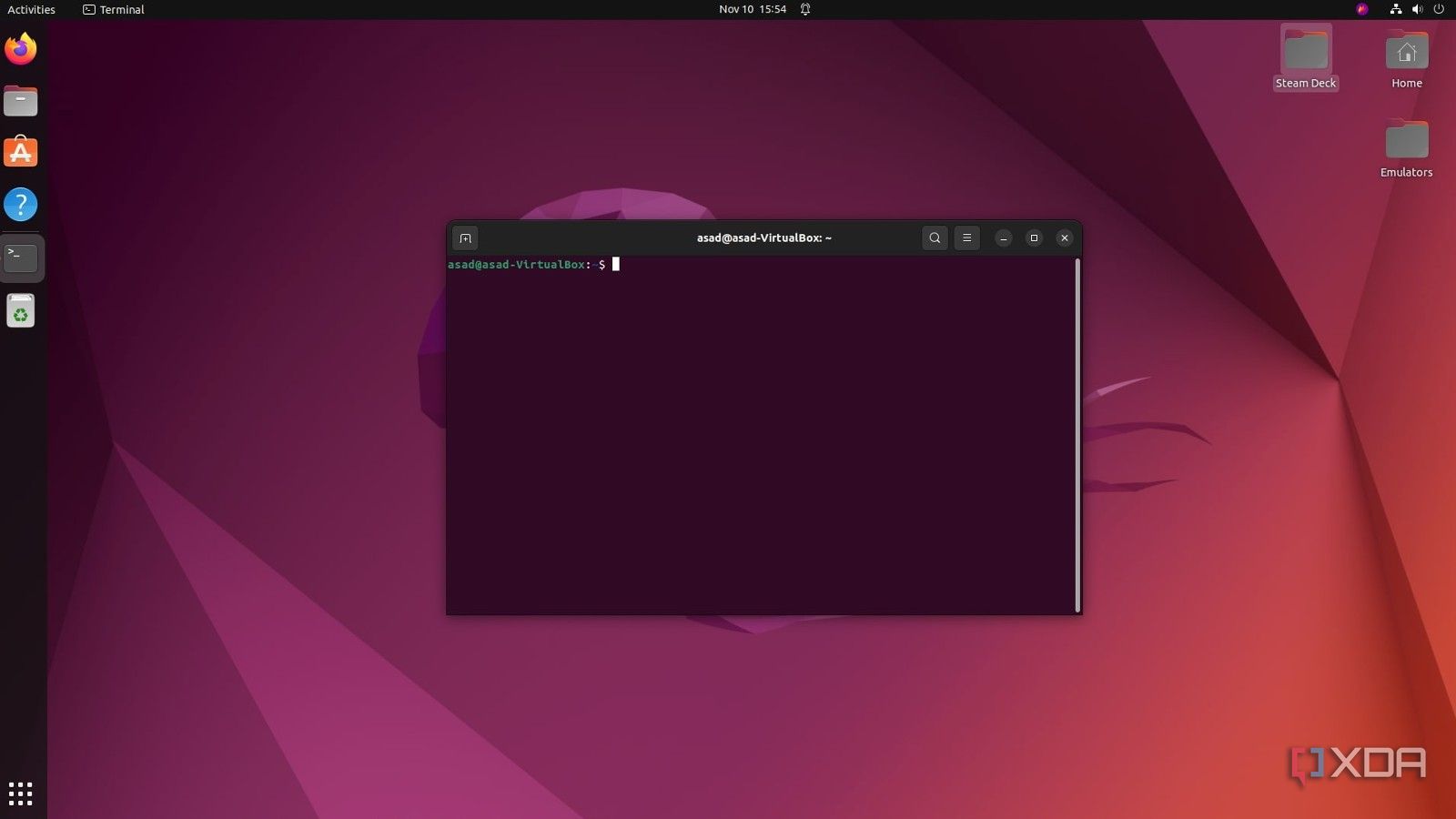 Terminal Window open in Ubuntu Linux
