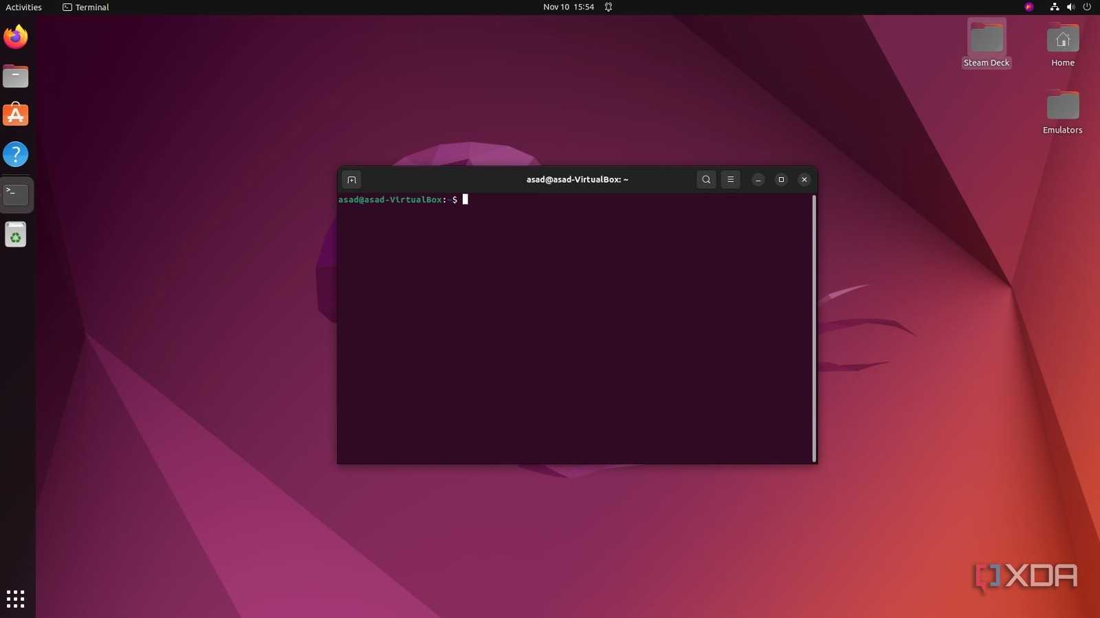 Terminal Window open in Ubuntu Linux