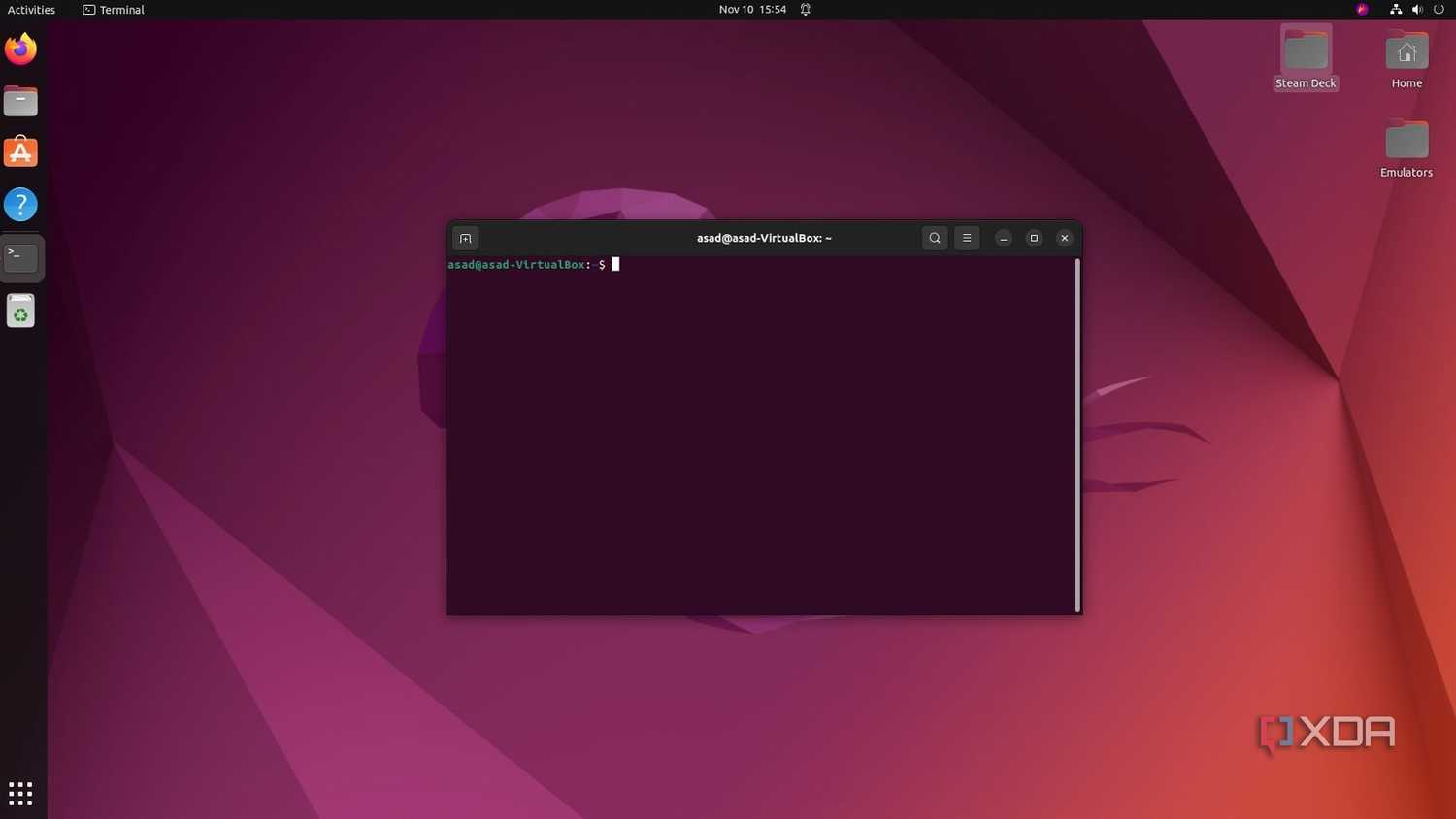 Terminal Window open in Ubuntu Linux