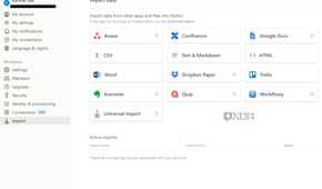 A screenshot showing the account settings in Notion.