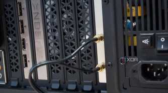 Asus PCE-AXE59BT PC rear antenna connected