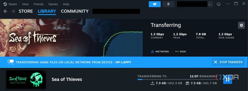 Asus PCE-AXE59BT review Steam game transfer 5GHz