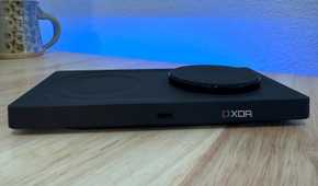 The USB-C port on the Belkin wireless charging pad.