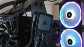 Corsair iCUE Link H170i LCD with its fan/RGB hub.