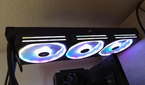 Corsair iCUE Link H170i LCD radiator and fans.