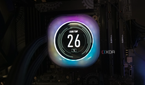 Corsair iCUE Link H170i LCD displaying temperature.