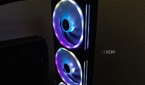 Image of Corsair iCUE Link H170i LCD RGB fans.