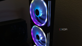 Image of Corsair iCUE Link H170i LCD RGB fans.