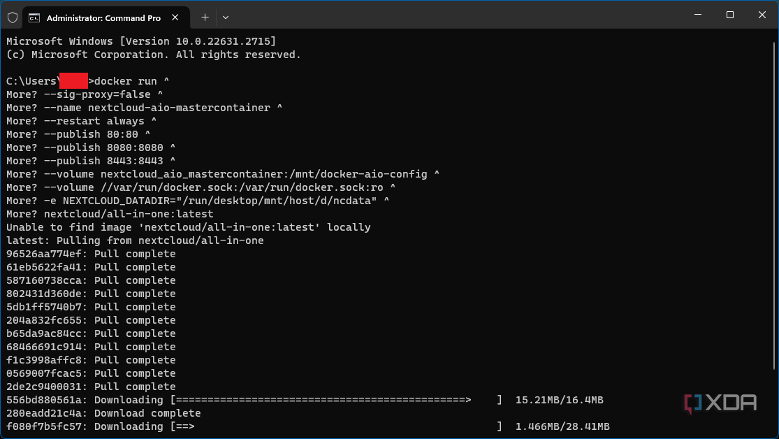 Docker run Nextcloud AIO