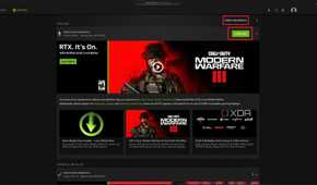 geforce experience drivers section with download button for new update highlighted