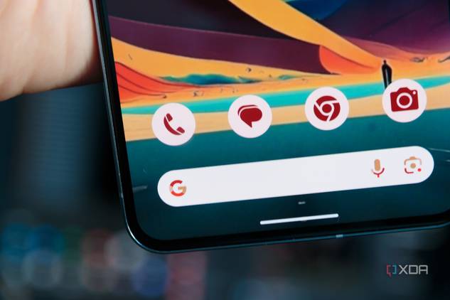 The lower part of the Pixel 8 Pro's display