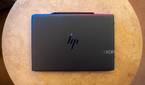 Top down view of HP laptop