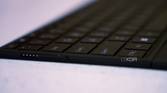 Close up of charging port on the side of keyboard