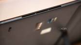 Close up of speakers on a tablet with words Bang and Olufsen