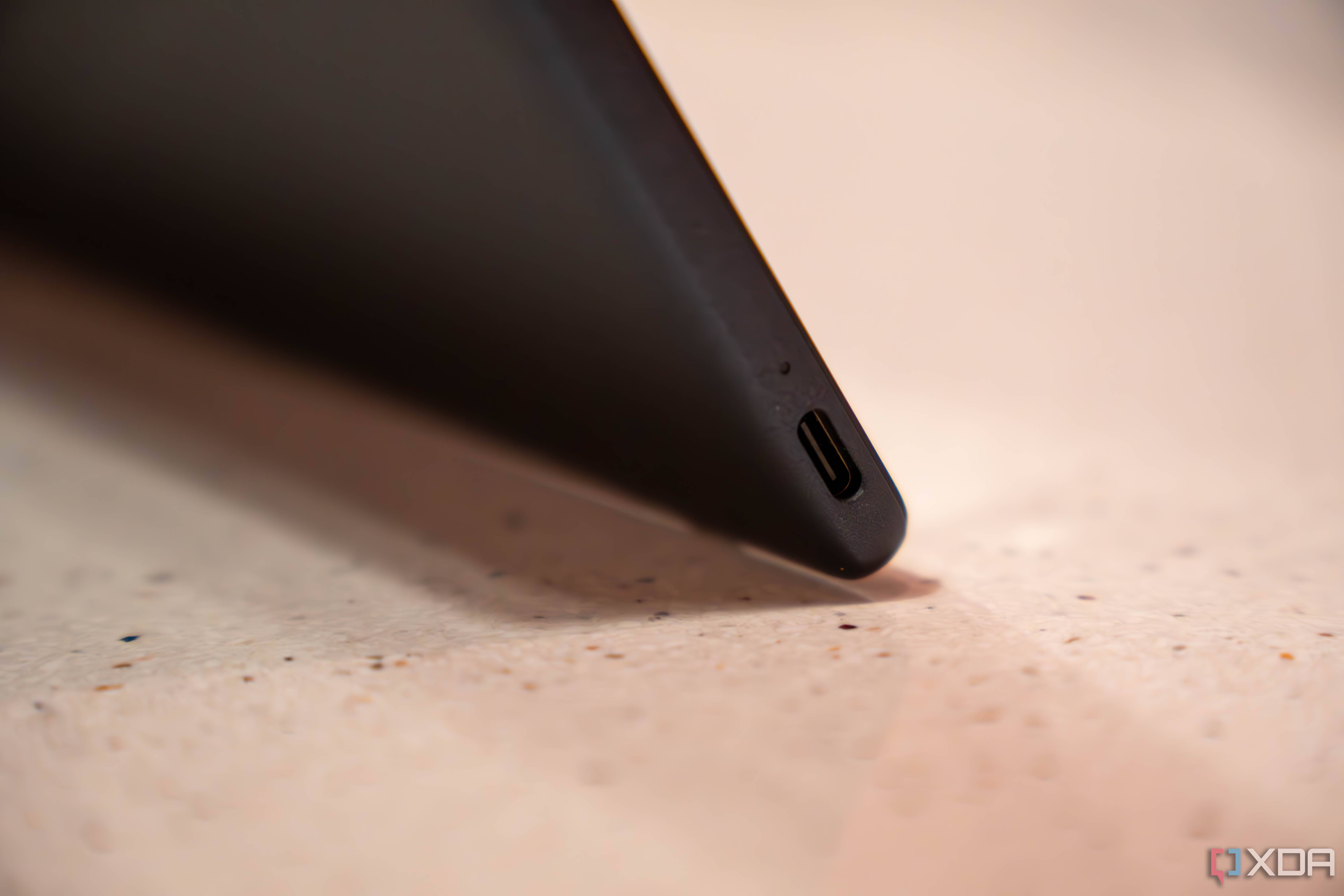 Close up of USB-C port