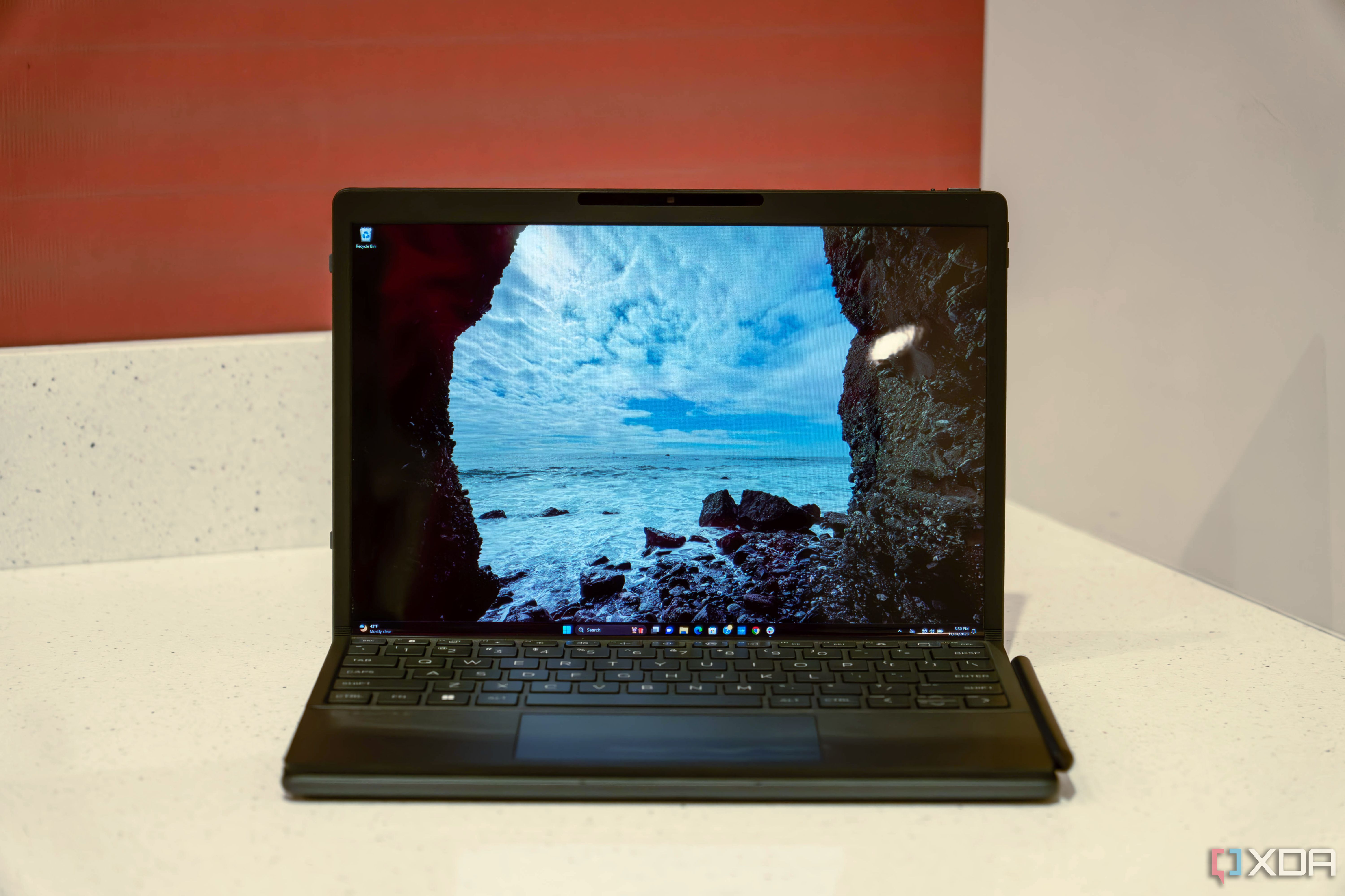 HP Spectre Foldable with keyboard docked in laptop mode